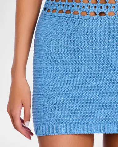 Retrofete Ronni Metallic Crochet Mini Dress | Thumbnail 5 Retrofete Ronni Metallic Crochet Mini Dress | Thumbnail 5