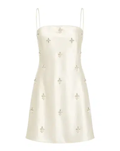 Retrofete Dotty Embellished Satin Mini Dress | Thumbnail 1 Retrofete Dotty Embellished Satin Mini Dress | Thumbnail 1