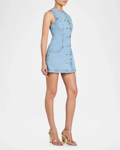 Retrofete Hanna Denim Mini Dress | Thumbnail 6 Retrofete Hanna Denim Mini Dress | Thumbnail 6