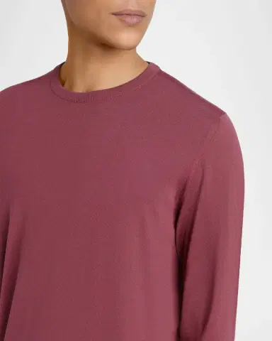 Kiton Fine-Gauge Wool Knit Crewneck Sweater | Thumbnail 4 Kiton Fine-Gauge Wool Knit Crewneck Sweater | Thumbnail 4