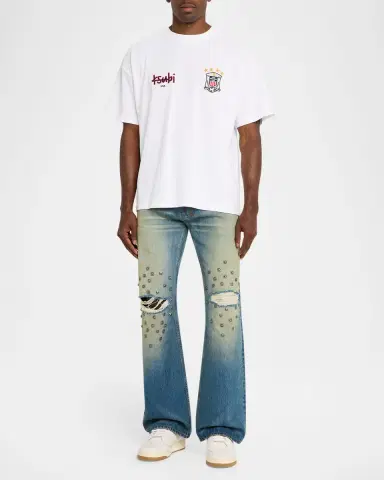 Ksubi Men's Toro Studded Distressed Baggy Jeans | Thumbnail 2 Ksubi Men's Toro Studded Distressed Baggy Jeans | Thumbnail 2
