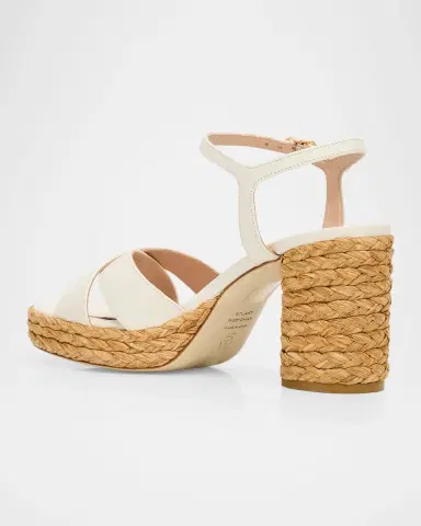 Stuart Weitzman 80mm Dayna Leather Espadrille Platform Sandals | Thumbnail 2 Stuart Weitzman 80mm Dayna Leather Espadrille Platform Sandals | Thumbnail 2