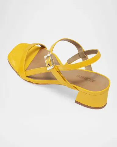 Bernardo 35mm Jinji Leather Strappy Block-Heel Sandals | Thumbnail 3 Bernardo 35mm Jinji Leather Strappy Block-Heel Sandals | Thumbnail 3