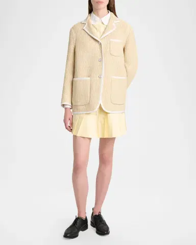Thom Browne Straw Piping Sport Coat | Thumbnail 2 Thom Browne Straw Piping Sport Coat | Thumbnail 2