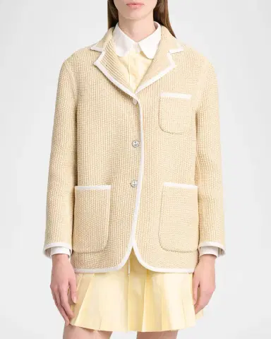 Thom Browne Straw Piping Sport Coat | Thumbnail 4 Thom Browne Straw Piping Sport Coat | Thumbnail 4