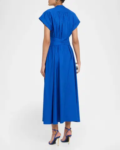 Saloni Neesha Short-Sleeve Cotton Maxi Dress | Thumbnail 3 Saloni Neesha Short-Sleeve Cotton Maxi Dress | Thumbnail 3
