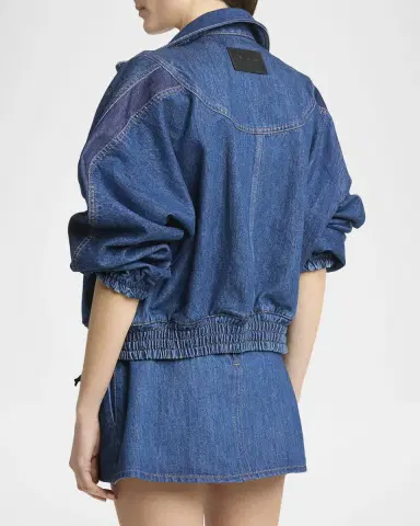 Givenchy Paneled Denim Bomber Jacket | Thumbnail 3 Givenchy Paneled Denim Bomber Jacket | Thumbnail 3
