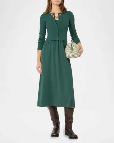 Weekend Max Mara Sleeveless Fit-And-Flare Viscose Midi Dress | Thumbnail 2 Weekend Max Mara Sleeveless Fit-And-Flare Viscose Midi Dress | Thumbnail 2