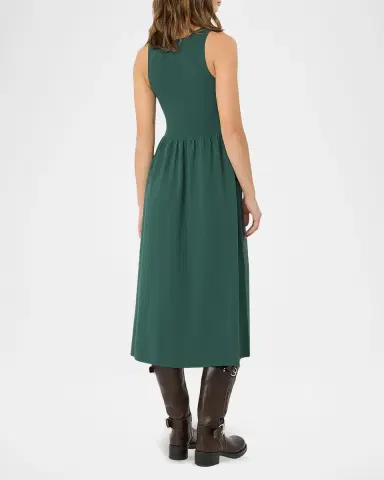 Weekend Max Mara Sleeveless Fit-And-Flare Viscose Midi Dress | Thumbnail 3 Weekend Max Mara Sleeveless Fit-And-Flare Viscose Midi Dress | Thumbnail 3