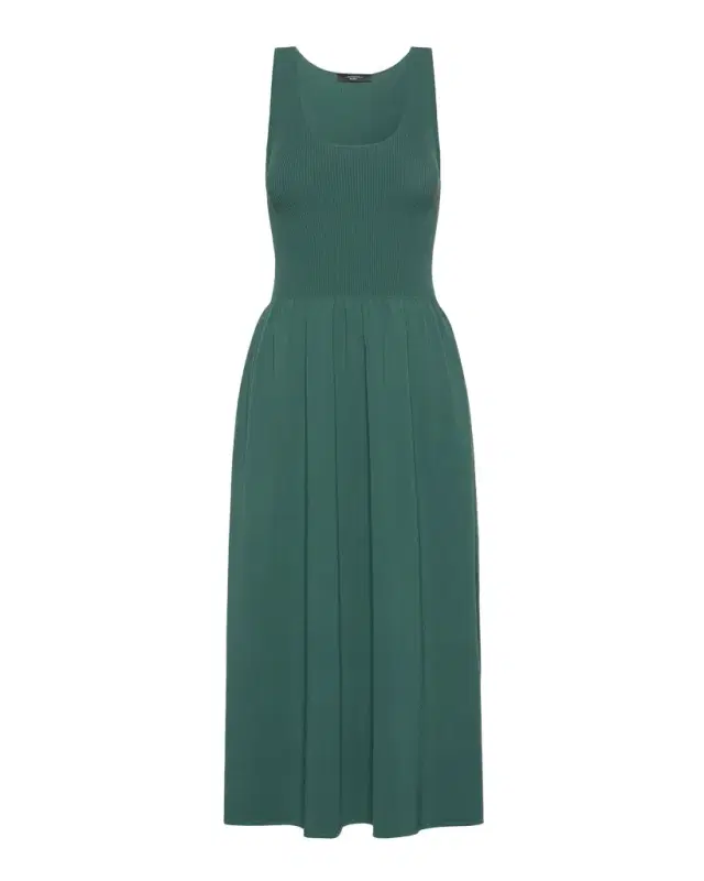 Sleeveless Fit-And-Flare Viscose Midi Dress Sleeveless Fit-And-Flare Viscose Midi Dress