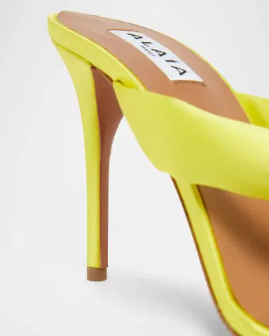 Alaïa 90mm Padded Satin Thong Sandals | Thumbnail 4 Alaïa 90mm Padded Satin Thong Sandals | Thumbnail 4