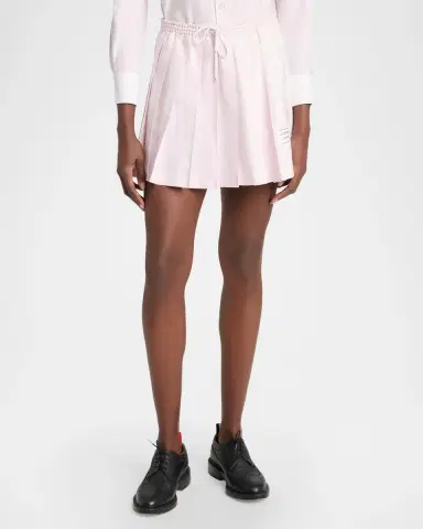 Thom Browne 4-Bar Cotton Drawstring Miniskirt | Thumbnail 4 Thom Browne 4-Bar Cotton Drawstring Miniskirt | Thumbnail 4
