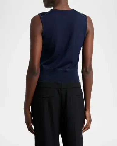 Erdem Floral Merino Wool Sleeveless Top | Thumbnail 3 Erdem Floral Merino Wool Sleeveless Top | Thumbnail 3