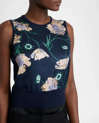 Erdem Floral Merino Wool Sleeveless Top | Thumbnail 5 Erdem Floral Merino Wool Sleeveless Top | Thumbnail 5