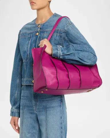 Ulla Johnson Adria Large Wavy Leather Tote Bag | Thumbnail 2 Ulla Johnson Adria Large Wavy Leather Tote Bag | Thumbnail 2