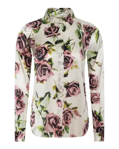 L'Agence Tyler Floral Silk Shirt | Thumbnail 1 L'Agence Tyler Floral Silk Shirt | Thumbnail 1