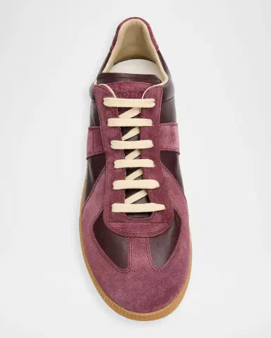 Maison Margiela Men 's Replica Leather Low-Top Sneakers | Thumbnail 4 Maison Margiela Men 's Replica Leather Low-Top Sneakers | Thumbnail 4