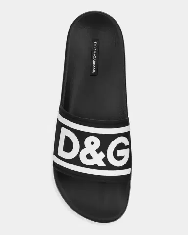 Dolce & Gabbana Men's Logo Pool Slides | Thumbnail 3 Dolce & Gabbana Men's Logo Pool Slides | Thumbnail 3