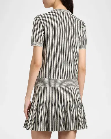 Alexander McQueen Jacquard Striped Crewneck Top | Thumbnail 3 Alexander McQueen Jacquard Striped Crewneck Top | Thumbnail 3