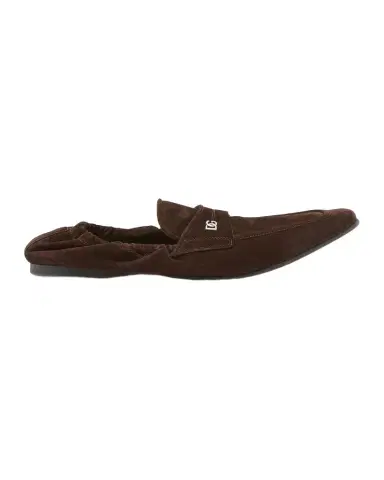 Dolce & Gabbana Men's Suede DG-Logo Elastic Penny Loafers | Thumbnail 1 Dolce & Gabbana Men's Suede DG-Logo Elastic Penny Loafers | Thumbnail 1