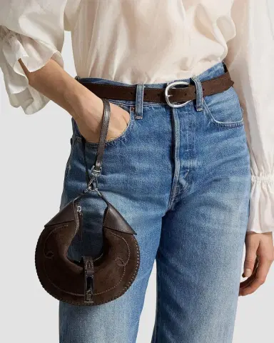 Polo Ralph Lauren Polo ID Suede Western Shoulder Bag | Thumbnail 4 Polo Ralph Lauren Polo ID Suede Western Shoulder Bag | Thumbnail 4