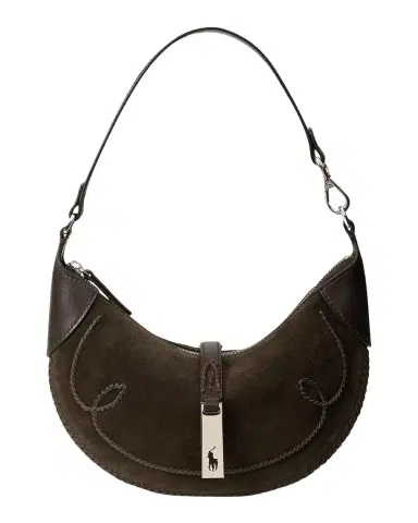 Polo Ralph Lauren Polo ID Suede Western Shoulder Bag | Thumbnail 1 Polo Ralph Lauren Polo ID Suede Western Shoulder Bag | Thumbnail 1