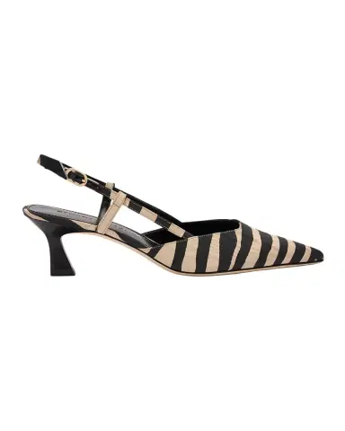 Stuart Weitzman 50mm Vinnie Zebra Moire Slingback Pumps | Thumbnail 3 Stuart Weitzman 50mm Vinnie Zebra Moire Slingback Pumps | Thumbnail 3
