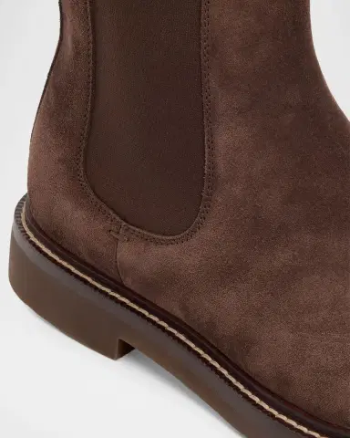 Brunello Cucinelli Men's Suede Chelsea Boots | Thumbnail 3 Brunello Cucinelli Men's Suede Chelsea Boots | Thumbnail 3