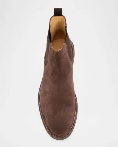 Brunello Cucinelli Men's Suede Chelsea Boots | Thumbnail 4 Brunello Cucinelli Men's Suede Chelsea Boots | Thumbnail 4