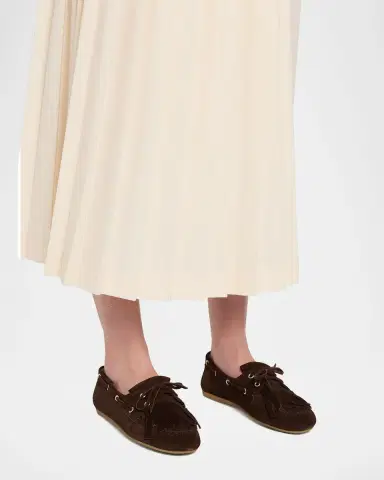 Miu Miu Fringe Suede Moccasin Loafers | Thumbnail 2 Miu Miu Fringe Suede Moccasin Loafers | Thumbnail 2