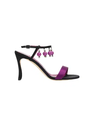 Manolo Blahnik 90mm Kasasan Beaded Satin Sandals | Thumbnail 1 Manolo Blahnik 90mm Kasasan Beaded Satin Sandals | Thumbnail 1