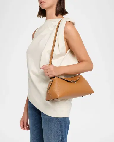 TOTEME Grained Leather T-Lock Shoulder Bag | Thumbnail 2 TOTEME Grained Leather T-Lock Shoulder Bag | Thumbnail 2