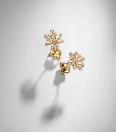 Sydney Evan Burst Small 14kt gold earrings with diamonds | Thumbnail 5 Sydney Evan Burst Small 14kt gold earrings with diamonds | Thumbnail 5
