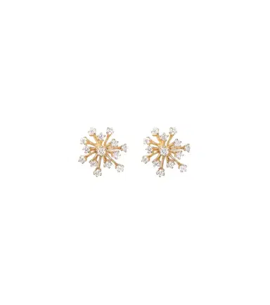 Sydney Evan Burst Small 14kt gold earrings with diamonds | Thumbnail 1 Sydney Evan Burst Small 14kt gold earrings with diamonds | Thumbnail 1