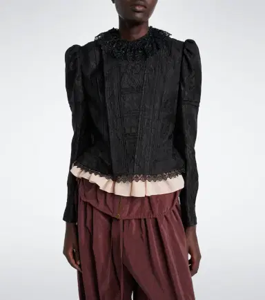 Chloé Chloé Wool and silk-blend jacquard lace jacket | Thumbnail 2 Chloé Chloé Wool and silk-blend jacquard lace jacket | Thumbnail 2