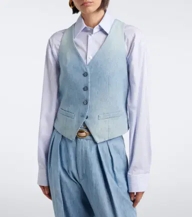 Ralph Lauren Collection Denim vest | Thumbnail 5 Ralph Lauren Collection Denim vest | Thumbnail 5