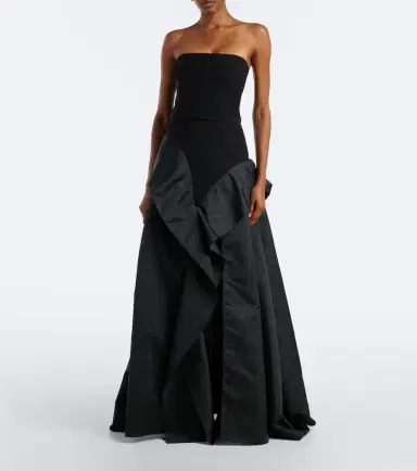 Safiyaa Anneline ruffled strapless gown | Thumbnail 4 Safiyaa Anneline ruffled strapless gown | Thumbnail 4