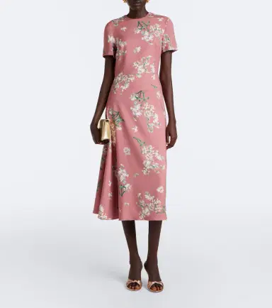 Erdem Floral asymmetric floral cady midi dress | Thumbnail 2 Erdem Floral asymmetric floral cady midi dress | Thumbnail 2