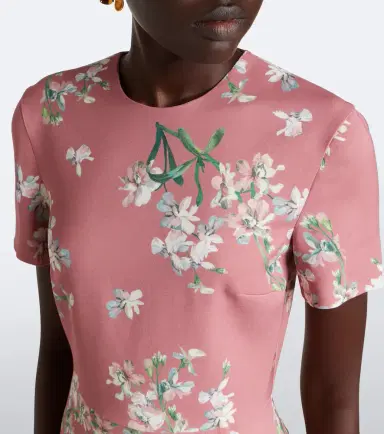 Erdem Floral asymmetric floral cady midi dress | Thumbnail 3 Erdem Floral asymmetric floral cady midi dress | Thumbnail 3