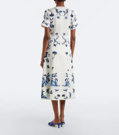 Erdem Floral cotton-blend faille midi dress | Thumbnail 3 Erdem Floral cotton-blend faille midi dress | Thumbnail 3