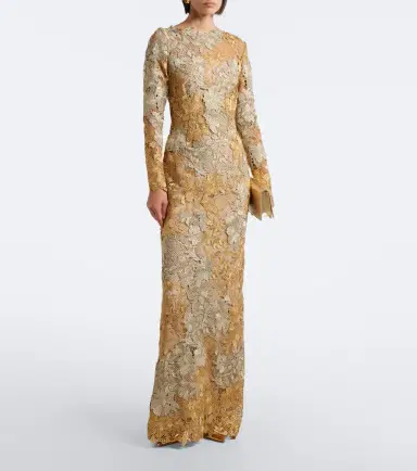 Oscar de la Renta Guipure lace gown | Thumbnail 2 Oscar de la Renta Guipure lace gown | Thumbnail 2