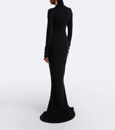 Mugler Turtleneck wool-blend jersey maxi dress | Thumbnail 5 Mugler Turtleneck wool-blend jersey maxi dress | Thumbnail 5