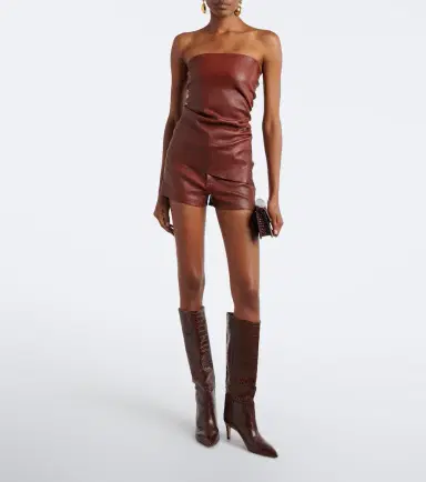 STOULS Roxie mid-rise leather shorts | Thumbnail 3 STOULS Roxie mid-rise leather shorts | Thumbnail 3