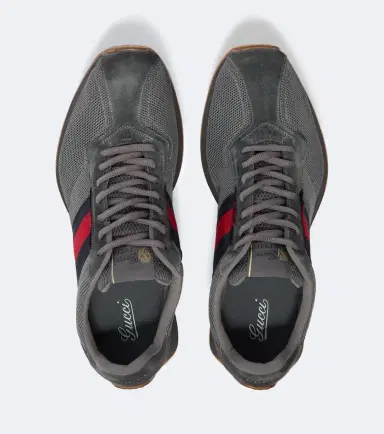 Gucci Tempo suede-trimmed sneakers | Thumbnail 3 Gucci Tempo suede-trimmed sneakers | Thumbnail 3