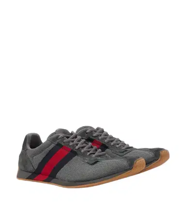 Gucci Tempo suede-trimmed sneakers | Thumbnail 1 Gucci Tempo suede-trimmed sneakers | Thumbnail 1
