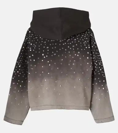 Monnalisa Embellished cotton jersey hoodie | Thumbnail 3 Monnalisa Embellished cotton jersey hoodie | Thumbnail 3