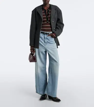 Ganni Striped wool polo sweater | Thumbnail 3 Ganni Striped wool polo sweater | Thumbnail 3