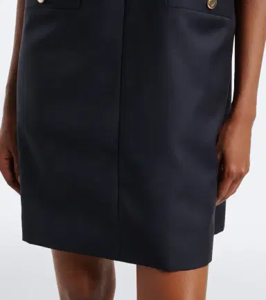 Moncler Tie-neck virgin wool minidress | Thumbnail 4 Moncler Tie-neck virgin wool minidress | Thumbnail 4