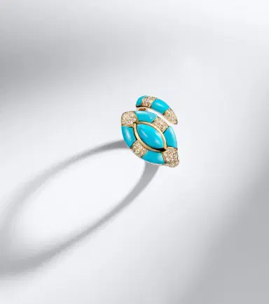 SHAY JEWELRY Riviera 18kt gold pinky ring with turquoise and diamonds | Thumbnail 5 SHAY JEWELRY Riviera 18kt gold pinky ring with turquoise and diamonds | Thumbnail 5
