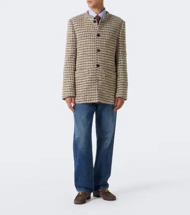Valentino Houndstooth wool and silk-blend bouclé blazer | Thumbnail 6 Valentino Houndstooth wool and silk-blend bouclé blazer | Thumbnail 6